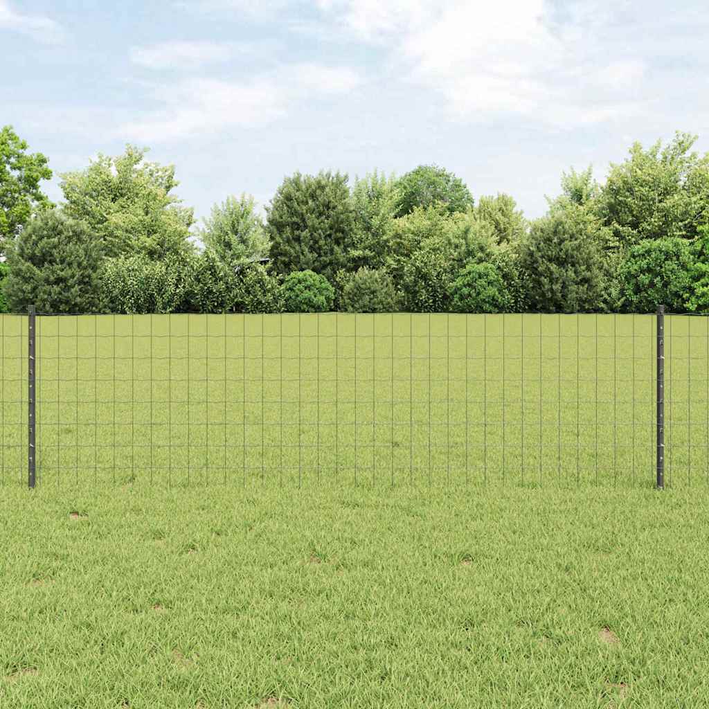 Tvora su stulpais Pilka 0,6 x 25 m Plienas ir PVC