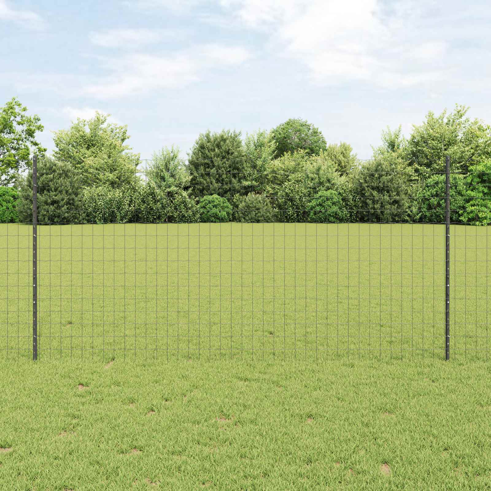 Žogs ar stabiem Pelēks 1,2 x 25 m Tērauds