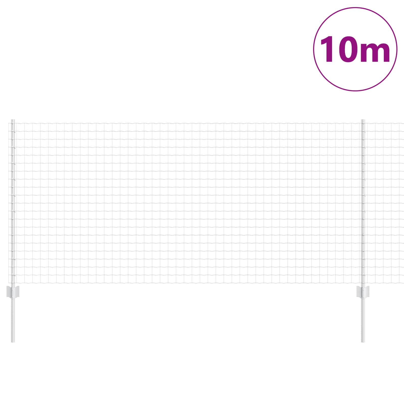 Tvora su stulpais Sidabro 1 x 10 m Plienas