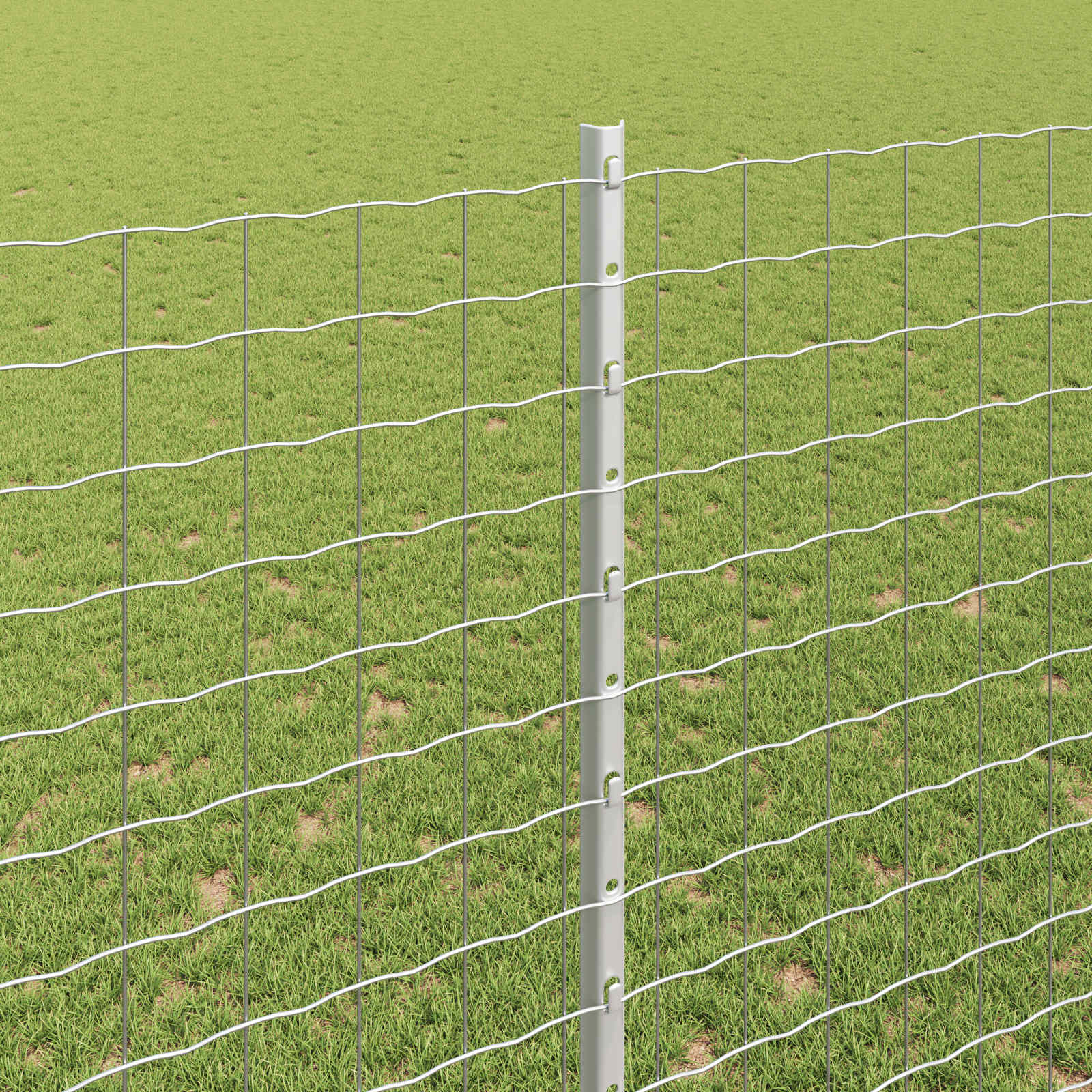 Fence with Posts Silver 1.6 x 10 m Steel
