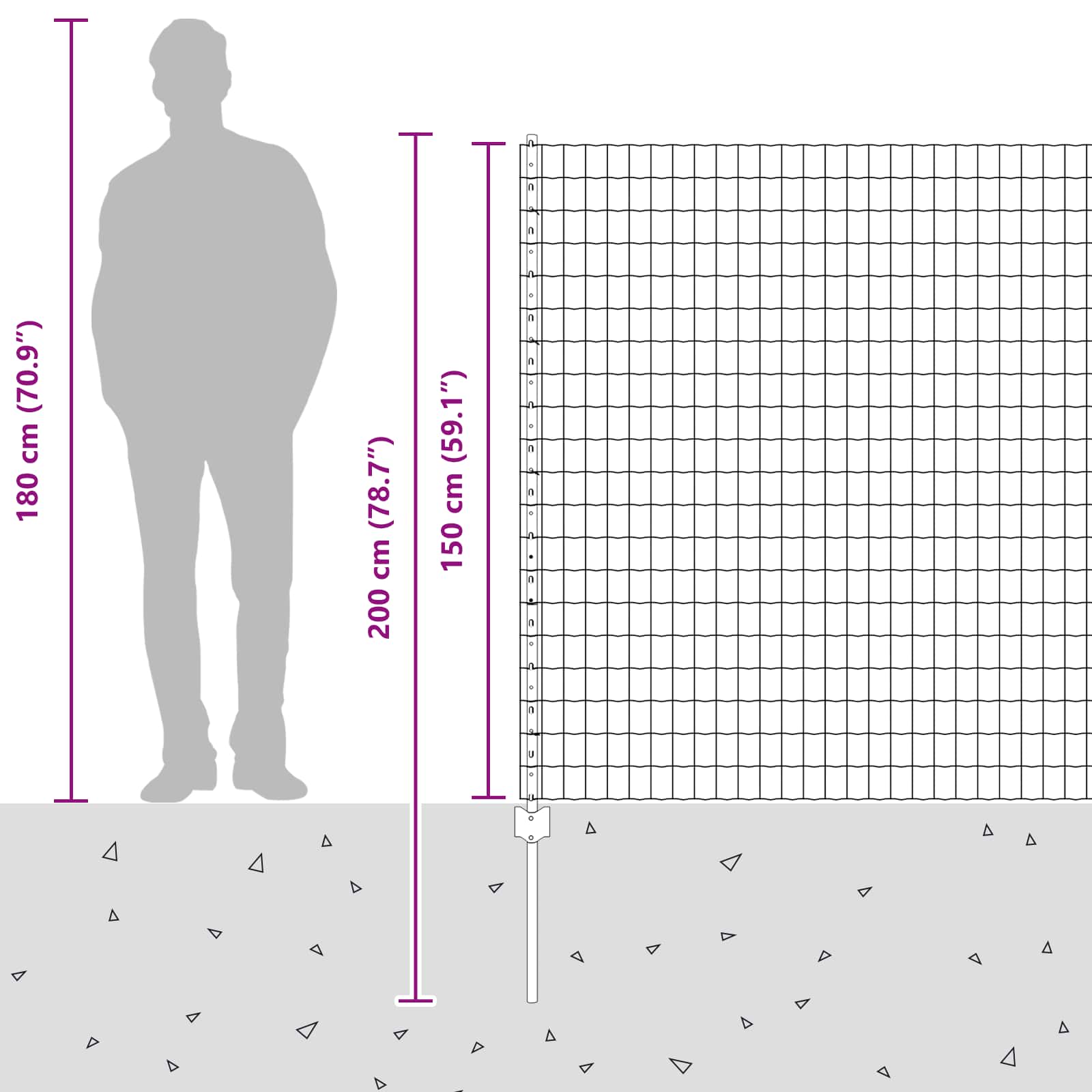 Tvora su stulpais Sidabro 1.5 x 10 m Plienas