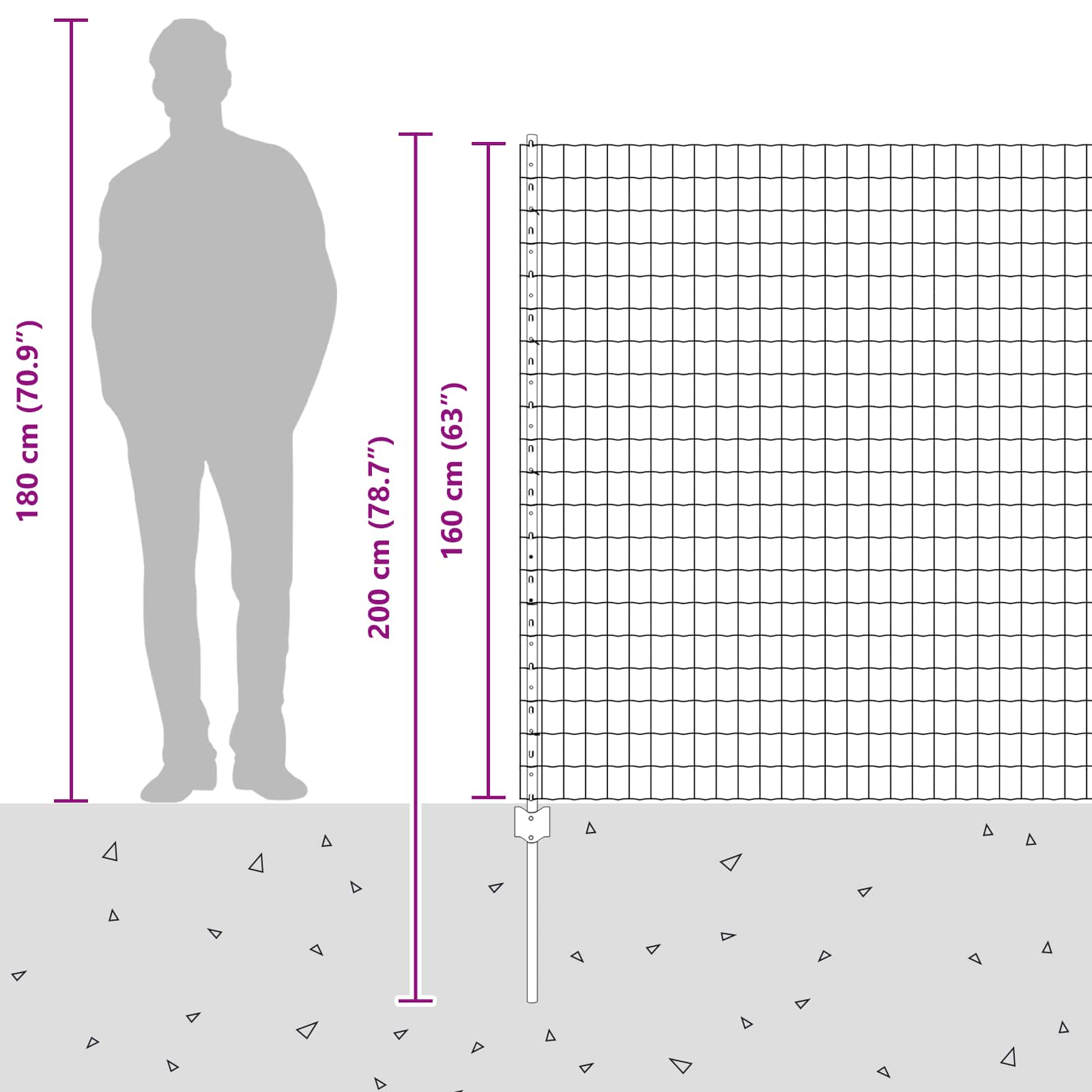 Tvora su stulpais Sidabro 1.6 x 10 m Plienas