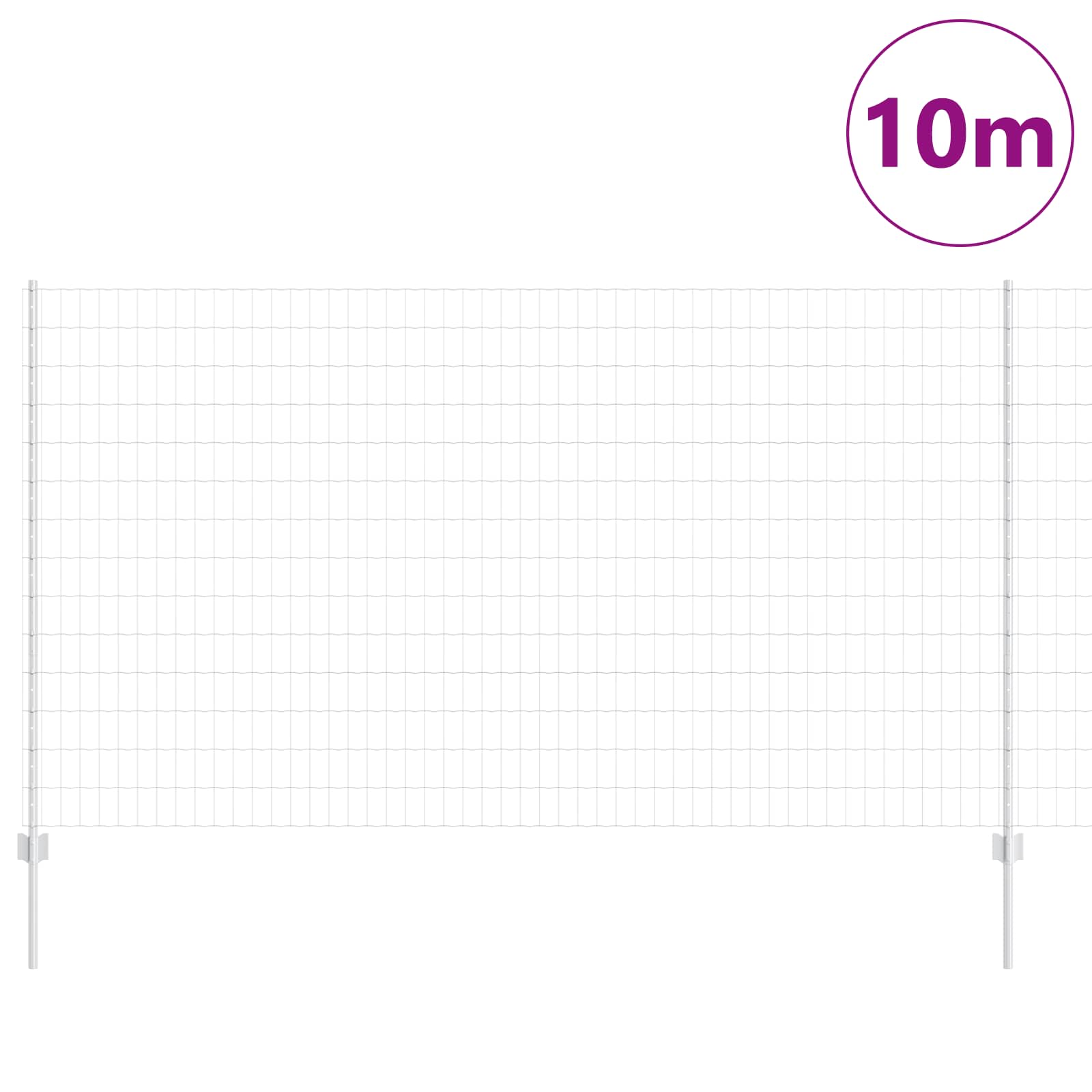 Žogs ar stabiem Sudrabs 1.4 x 10 m Tērauds