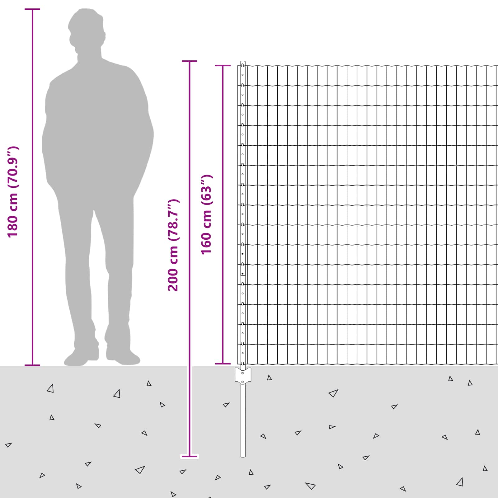 Tvora su stulpais Sidabro 1.6 x 10 m Plienas