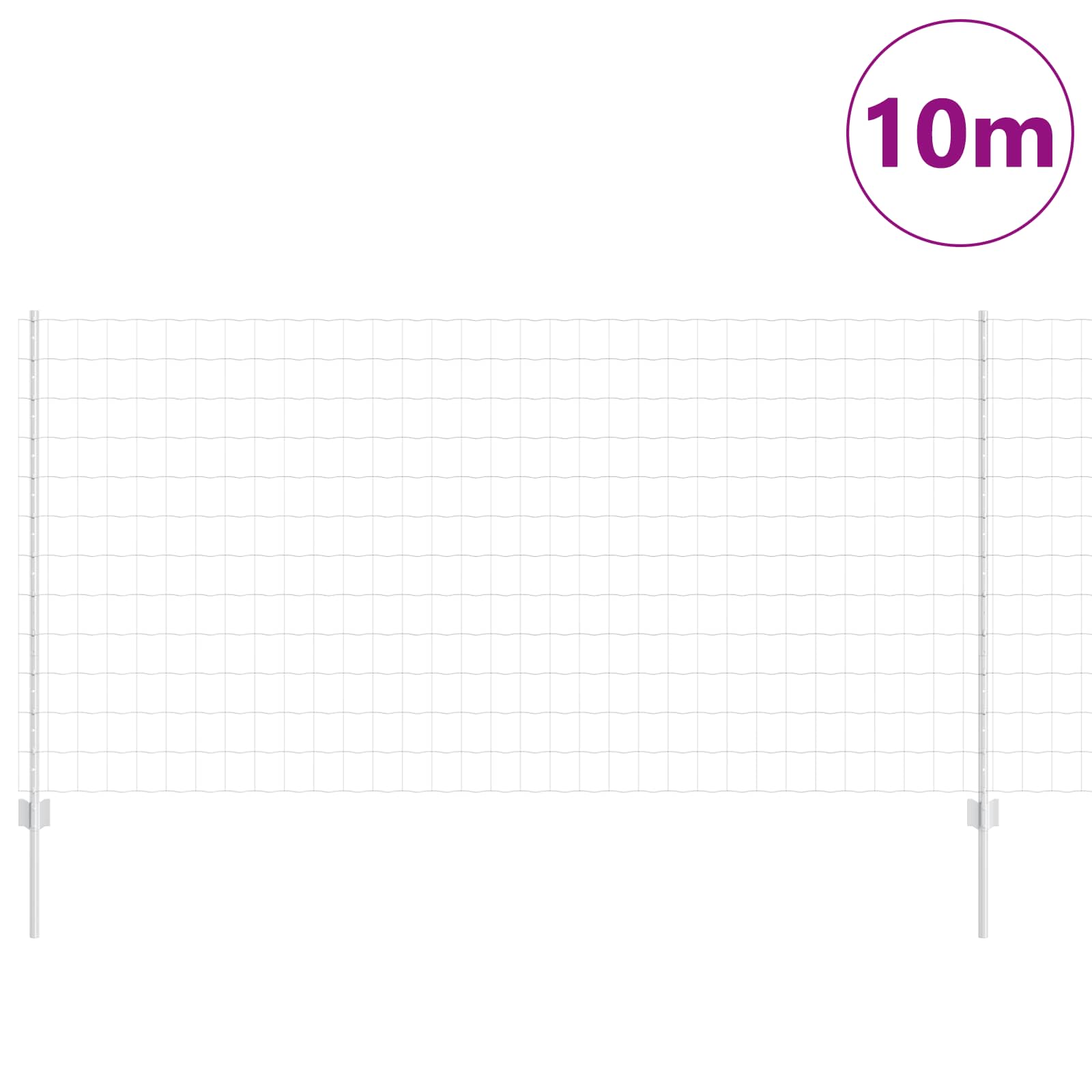 Žogs ar stabiem Sudraba 1,2 x 10 m Tērauds