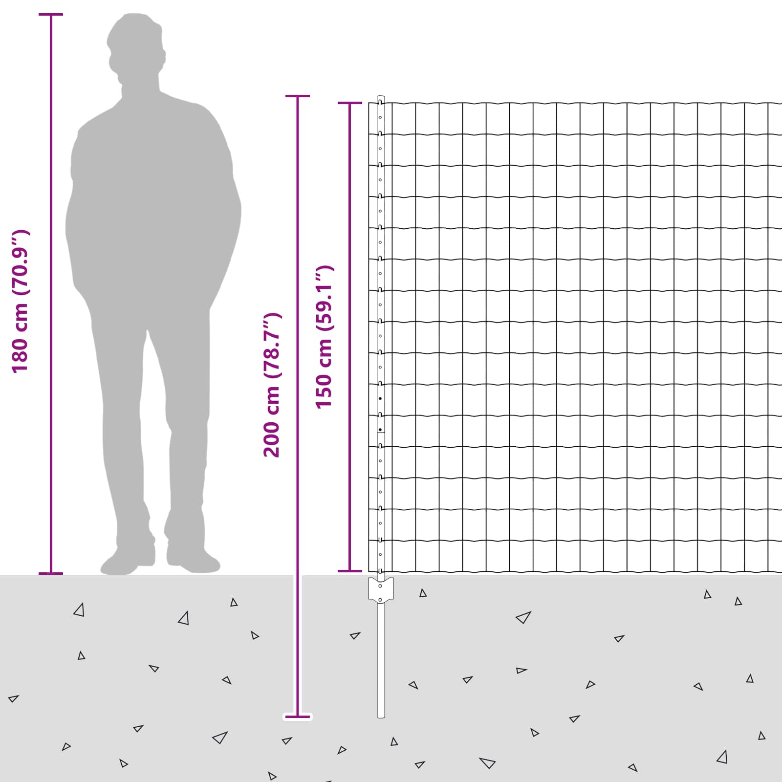 Tvora su stulpais Sidabro 1.5 x 10 m Plienas