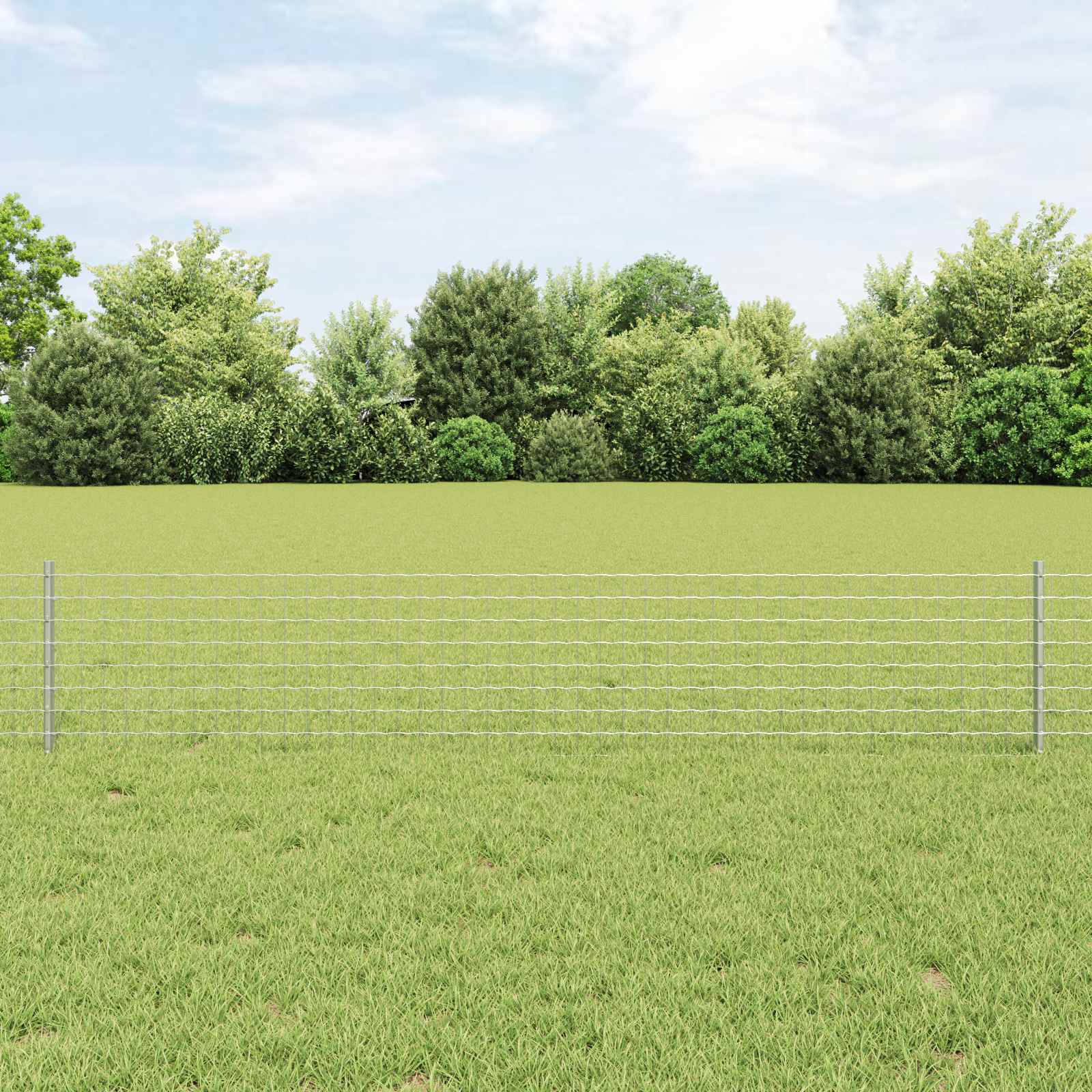 Žogs ar stabiem Sudraba 0.4 x 25 m Tērauds