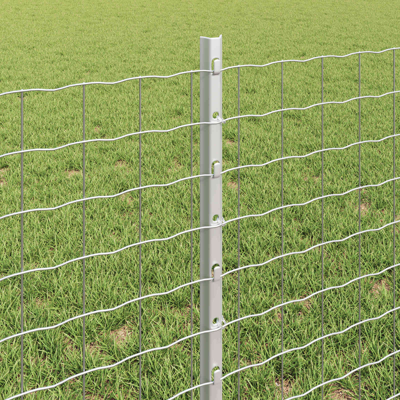 Žogs ar stabiem Sudraba 0.6 x 25 m Tērauds