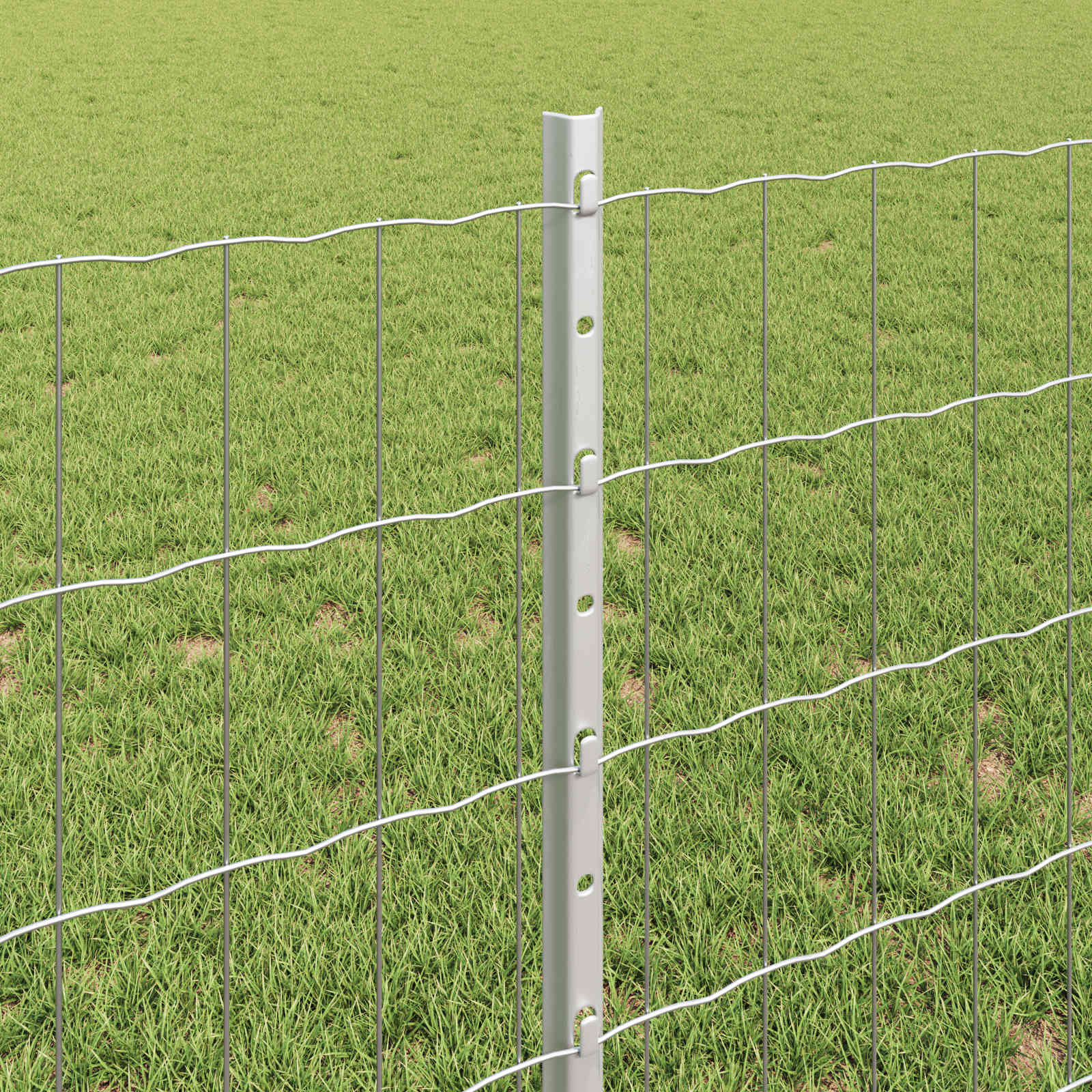 Žogs ar stabiem Sudrabs 0.8 x 25 m Tērauds
