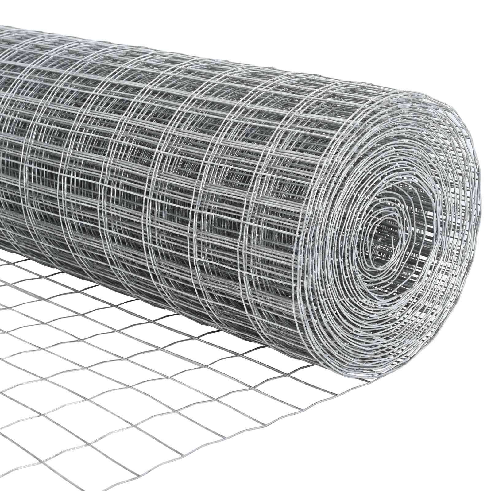 Fence with Posts Silver 1.2 x 25 m Steel