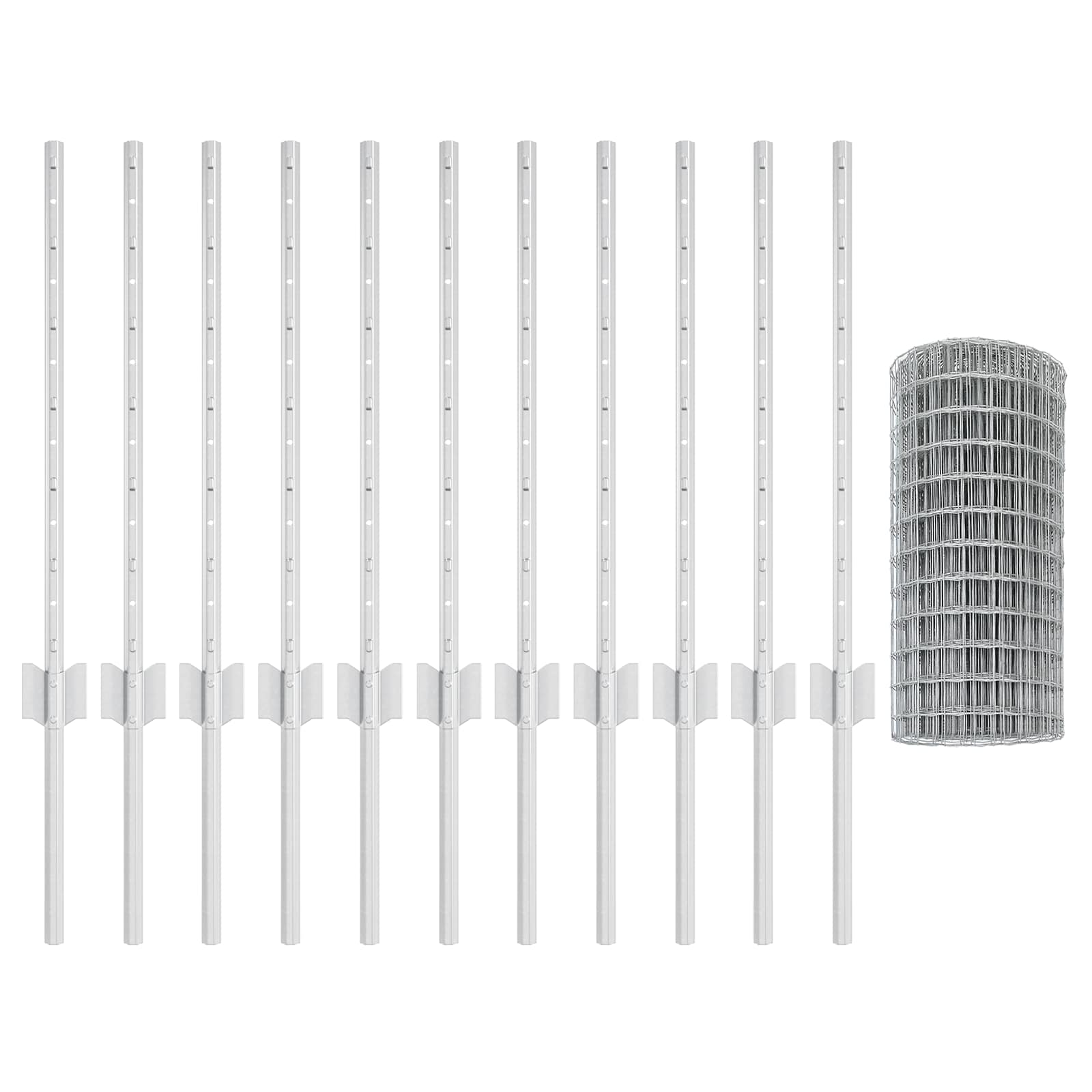 Žogs ar stabiem Sudraba 0.6 x 25 m Tērauds