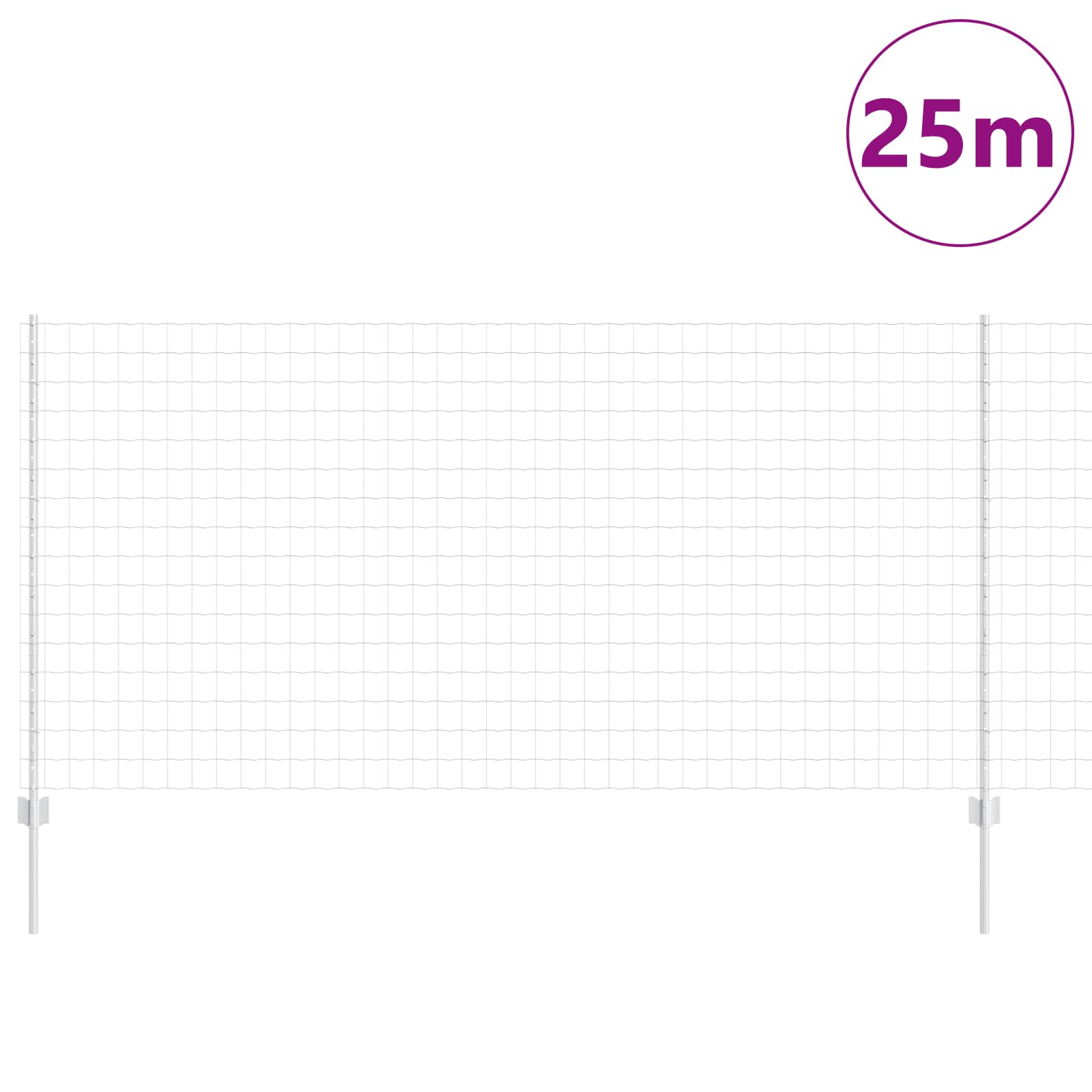 Tvora su stulpais Sidabro 1.2 x 25 m Plienas