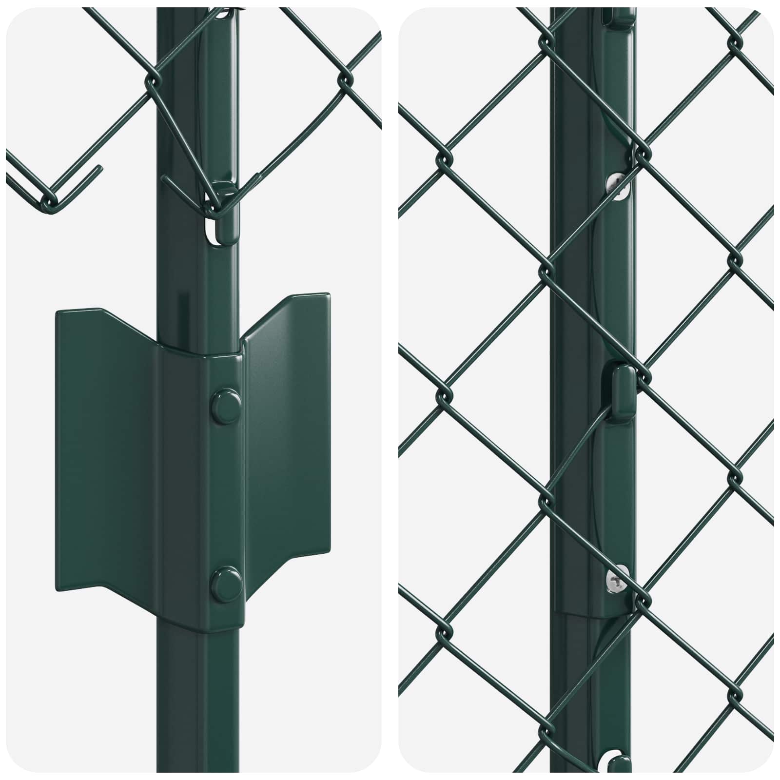 Fence with posts Green