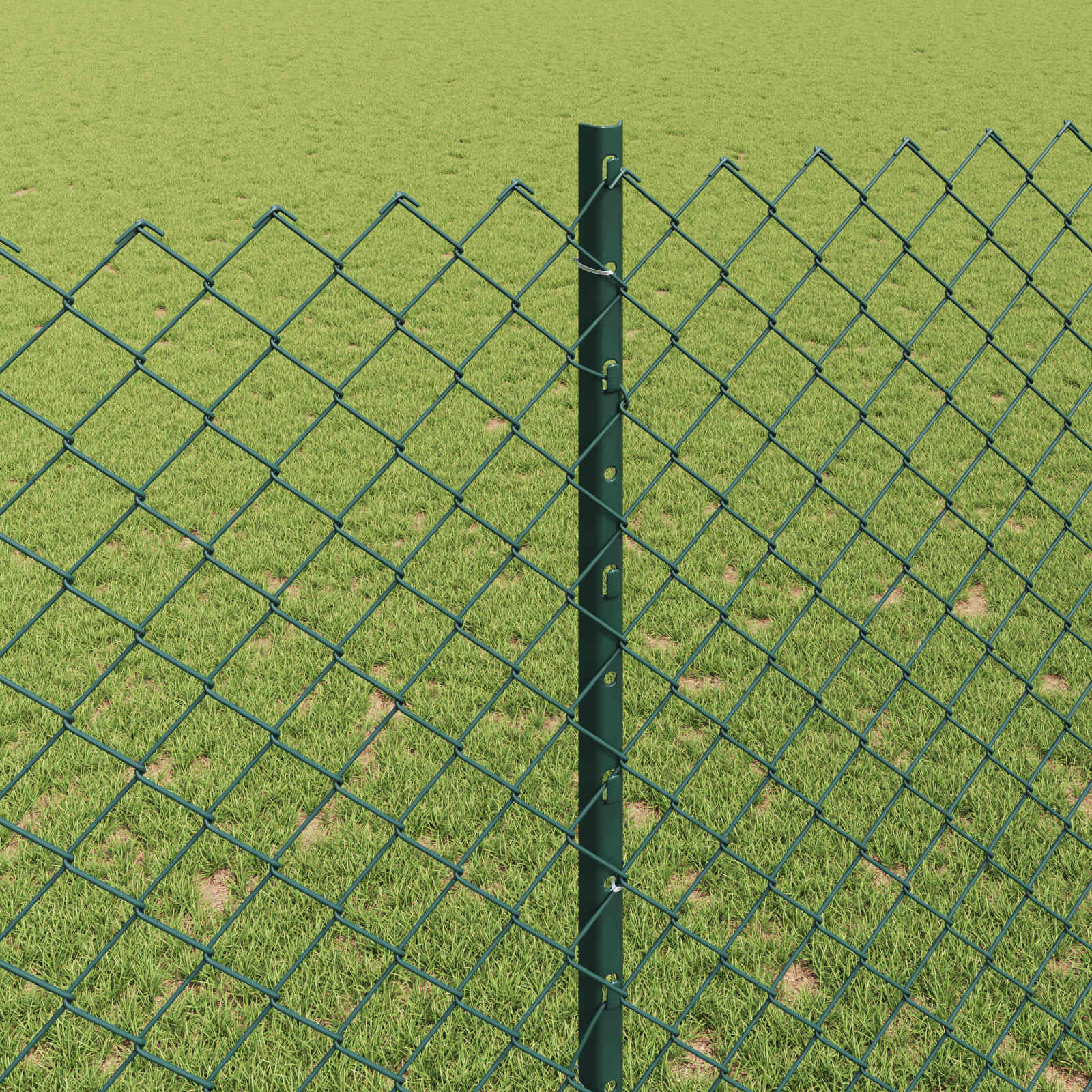 Fence with posts Green