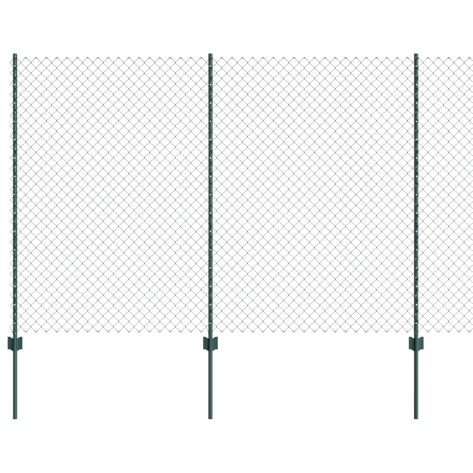 Fence with posts Green