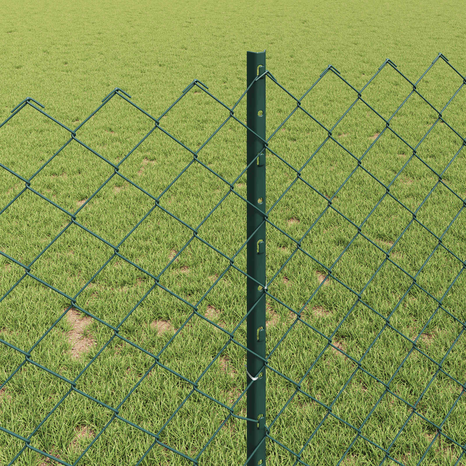 Fence with posts Green