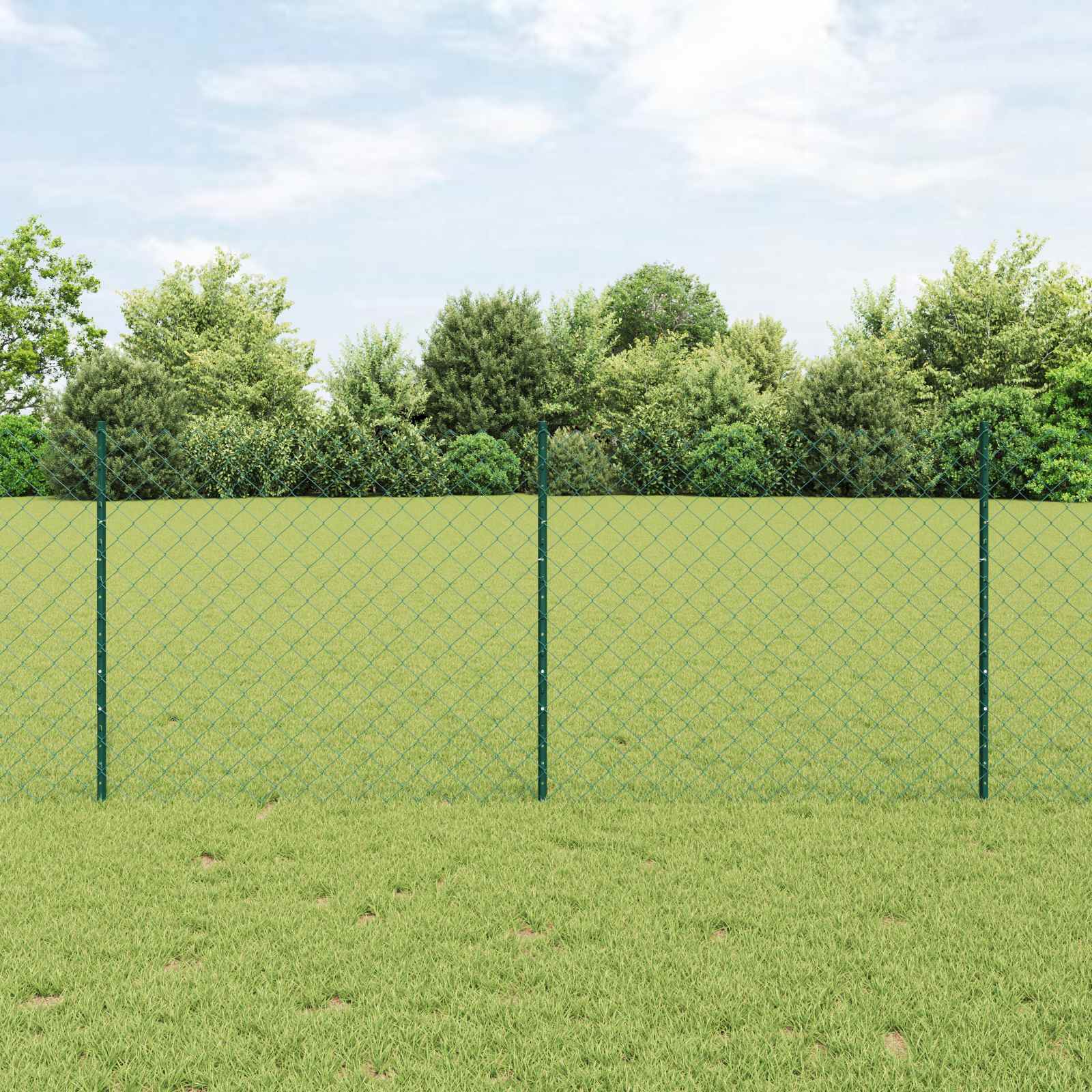 Fence with posts Green