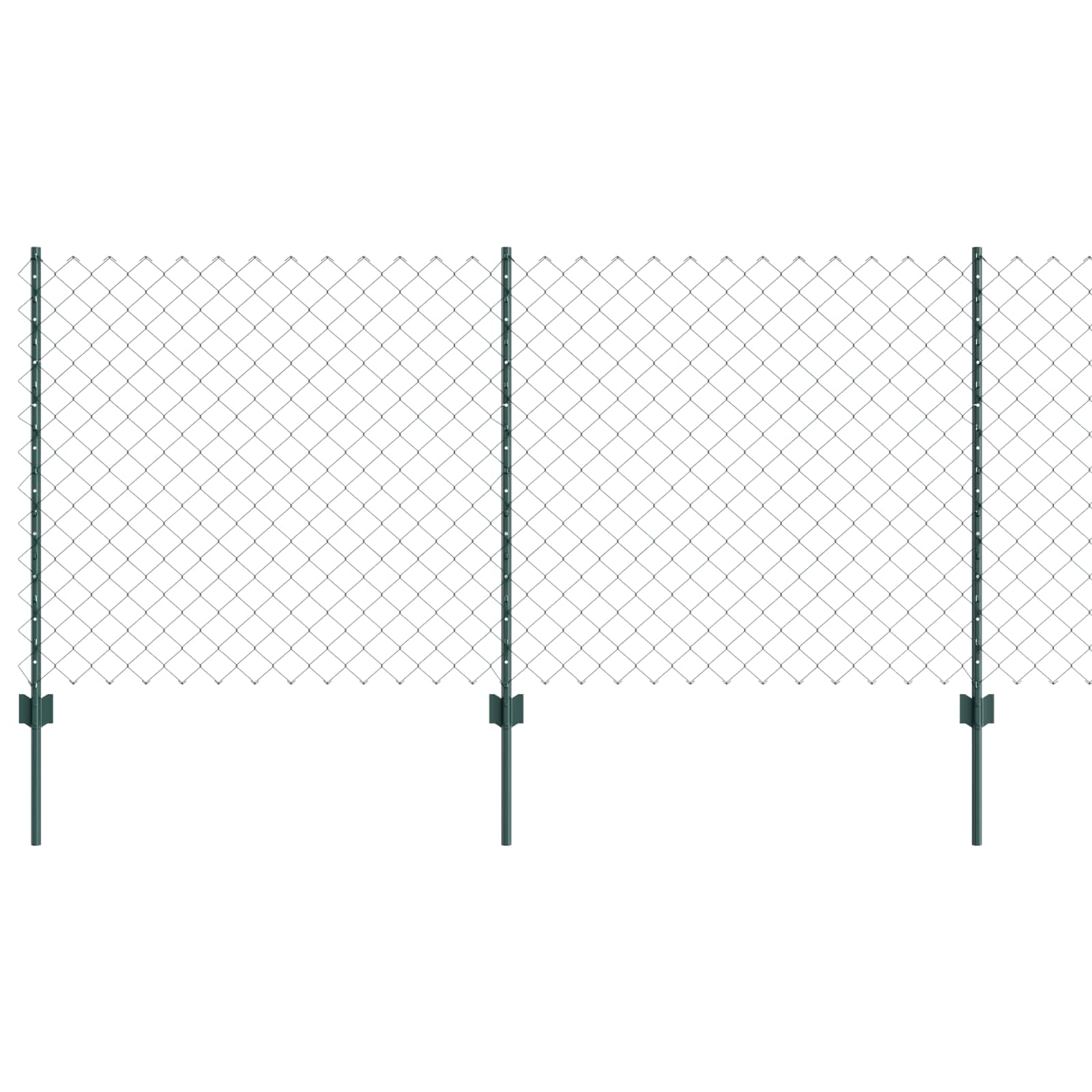 Fence with posts Green