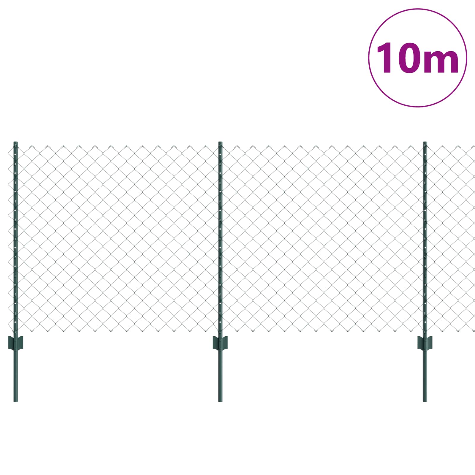 Fence with posts Green