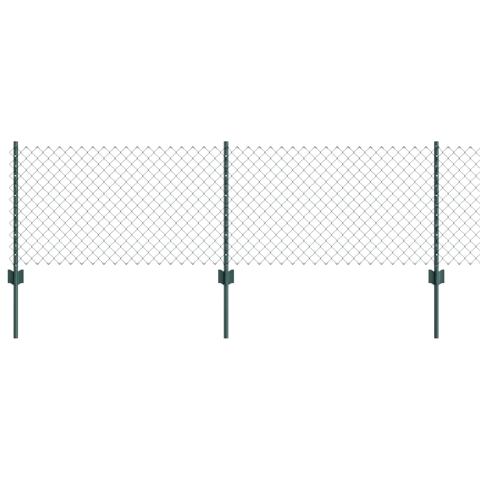 Fence with posts Green