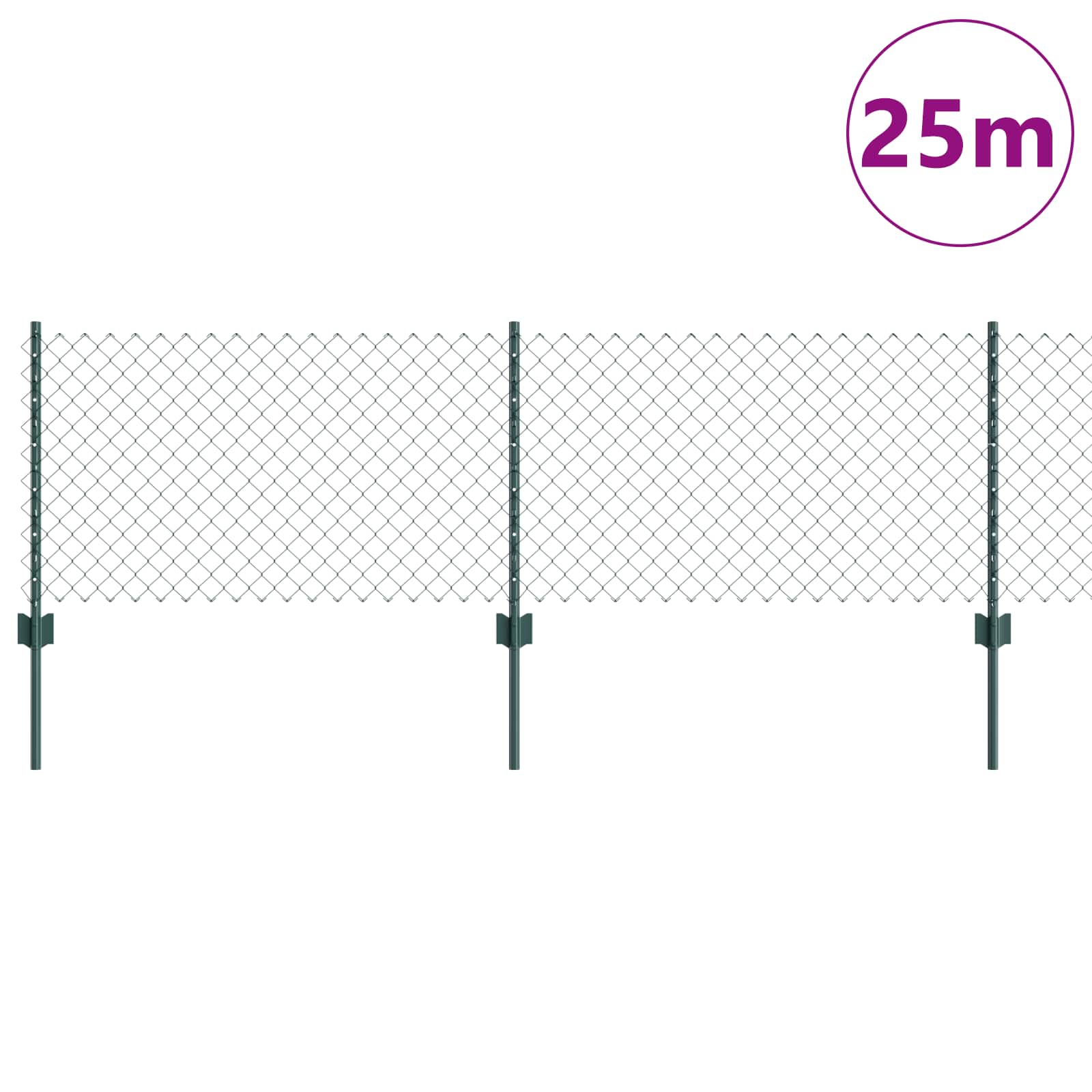 Fence with posts Green