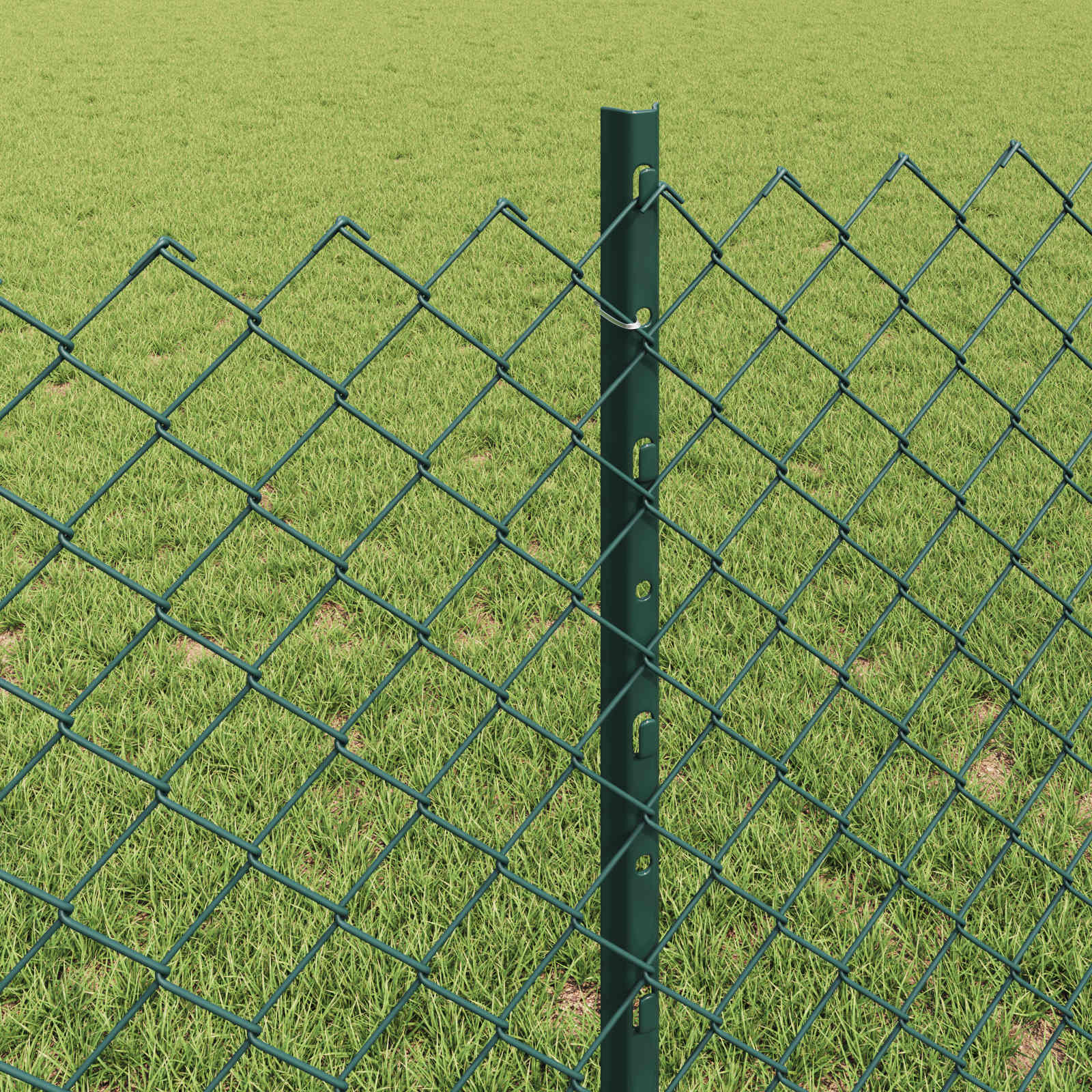 Fence with posts Green
