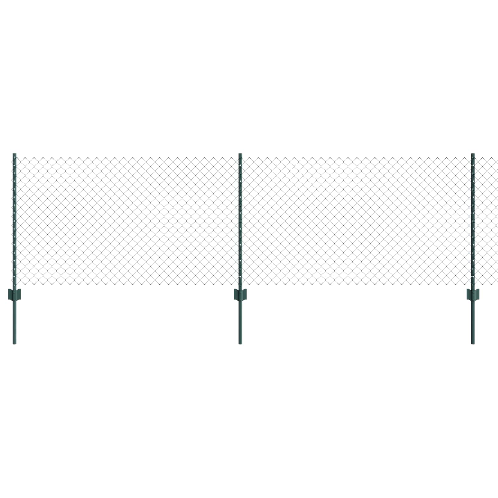 Fence with posts Green