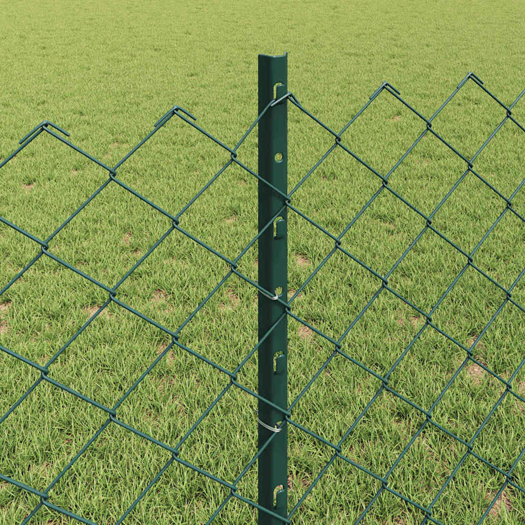 Fence with posts Green