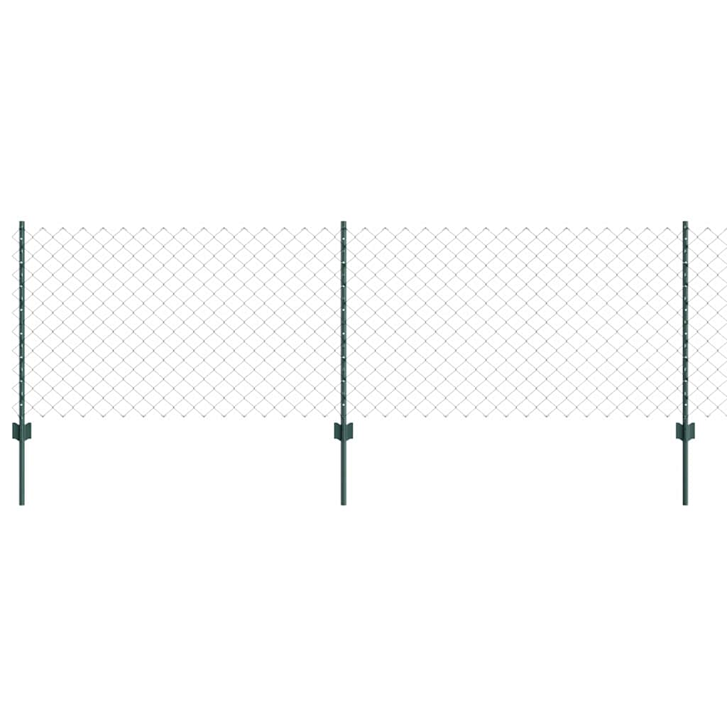 Fence with posts Green