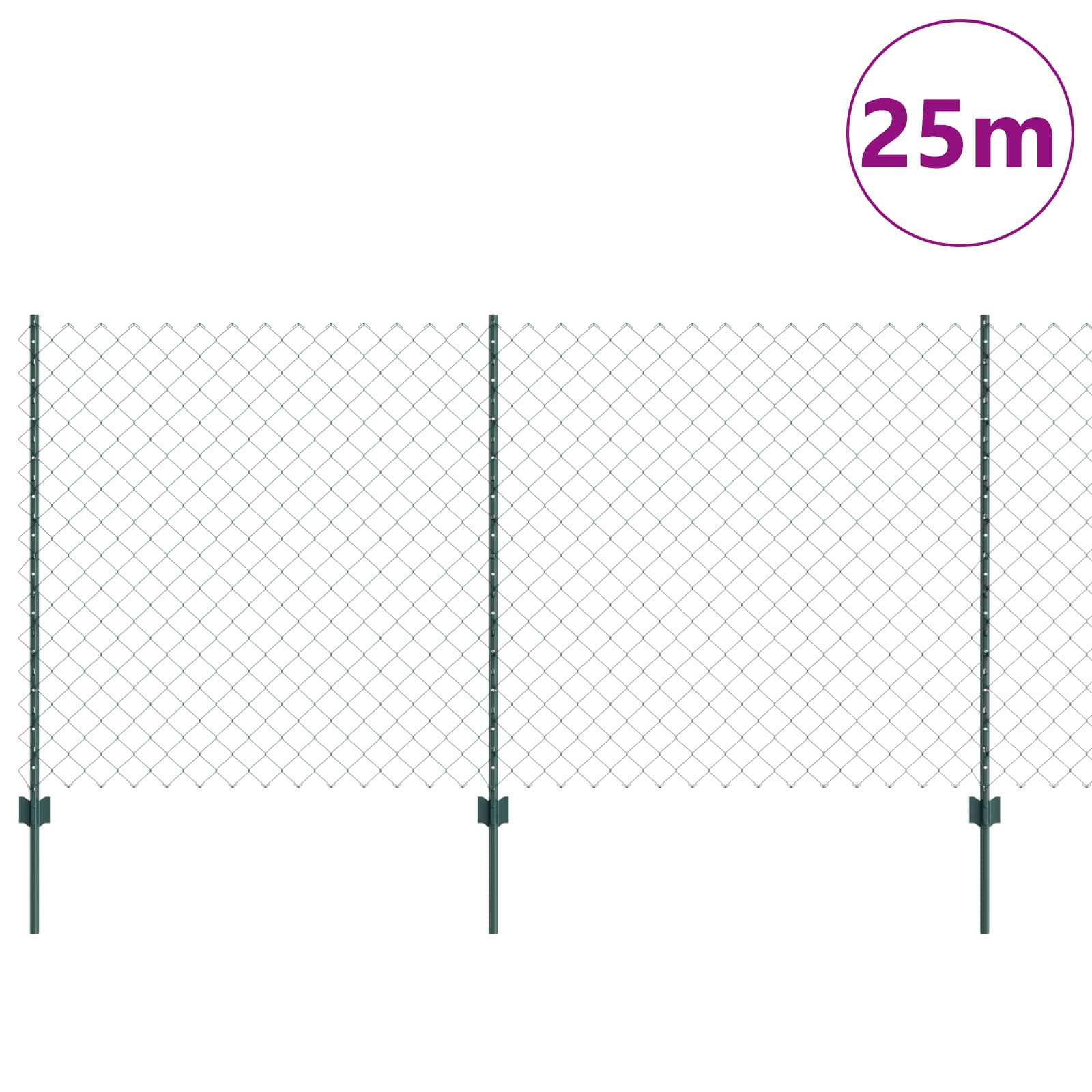 Fence with posts Green