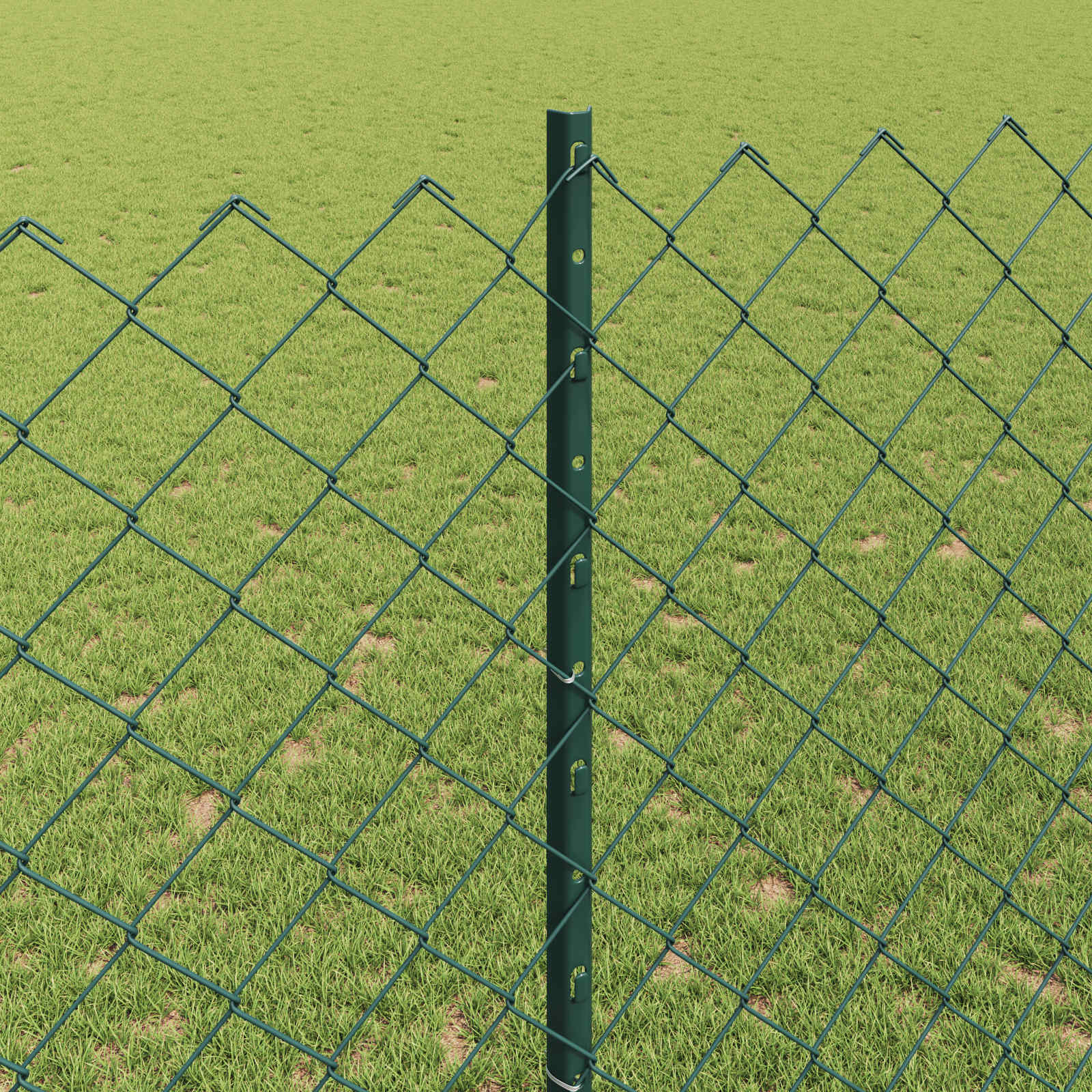 Fence with posts Green
