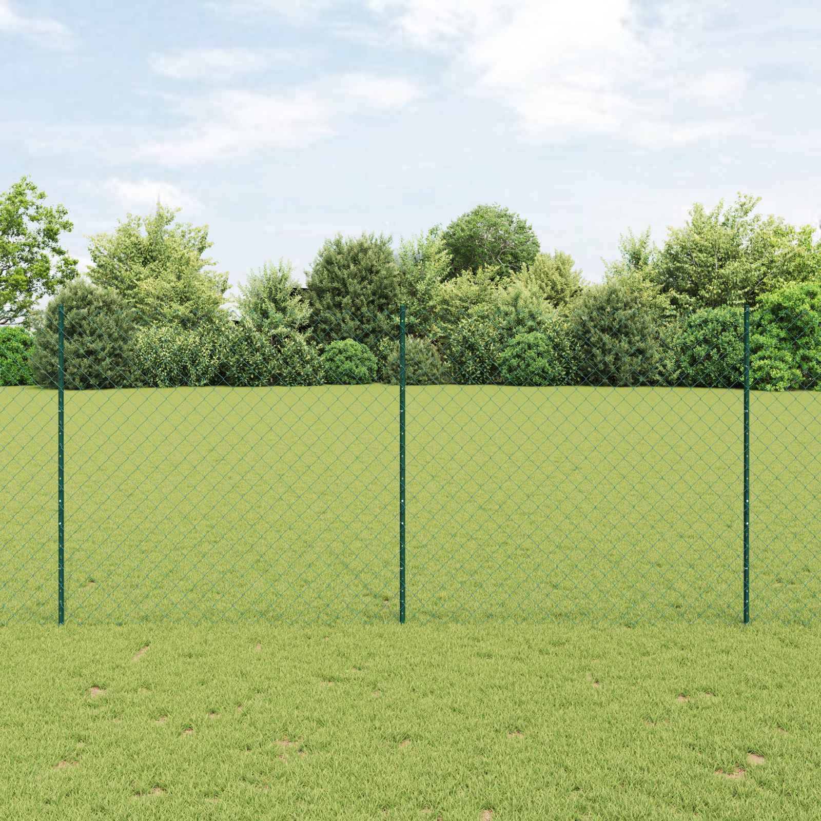 Fence with posts Green