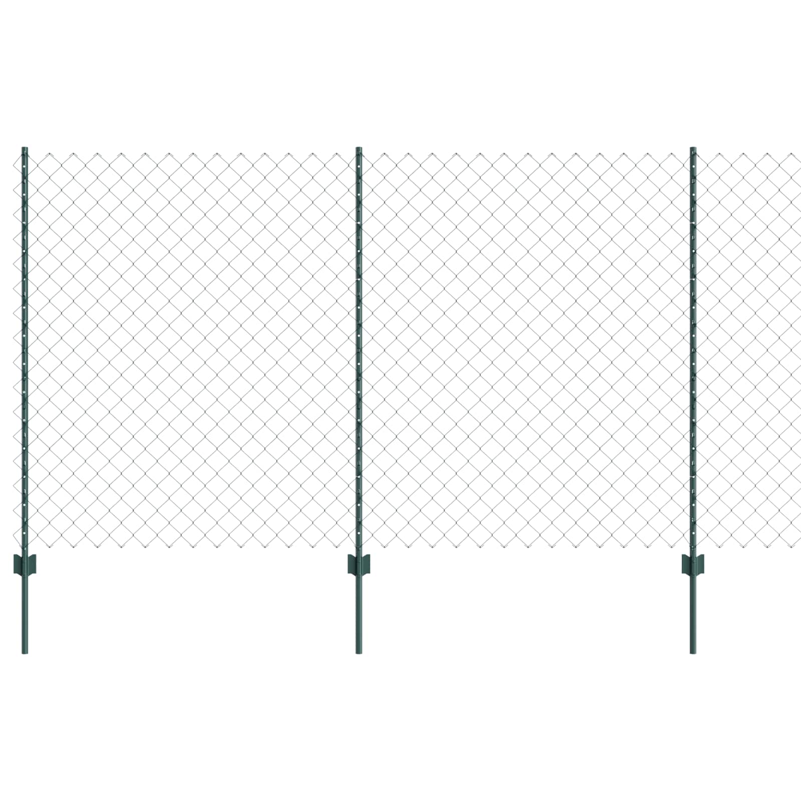 Fence with posts Green
