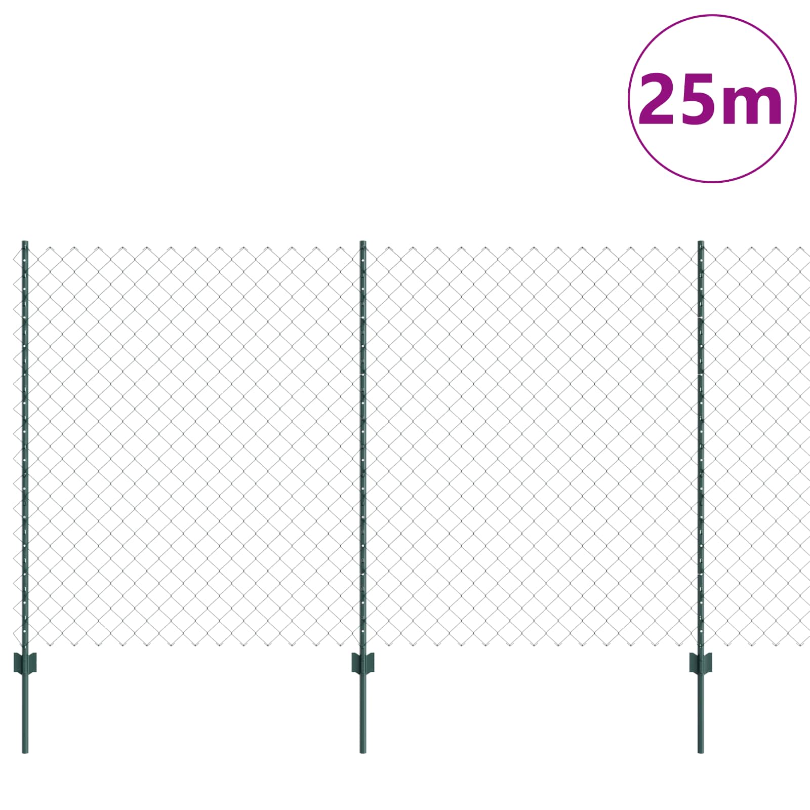 Fence with posts Green