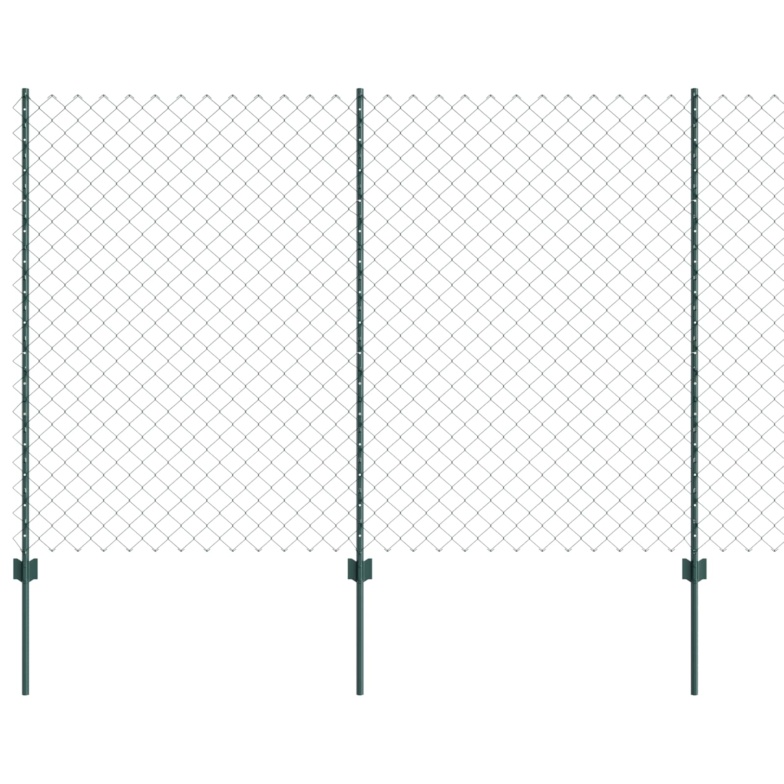 Fence with posts Green