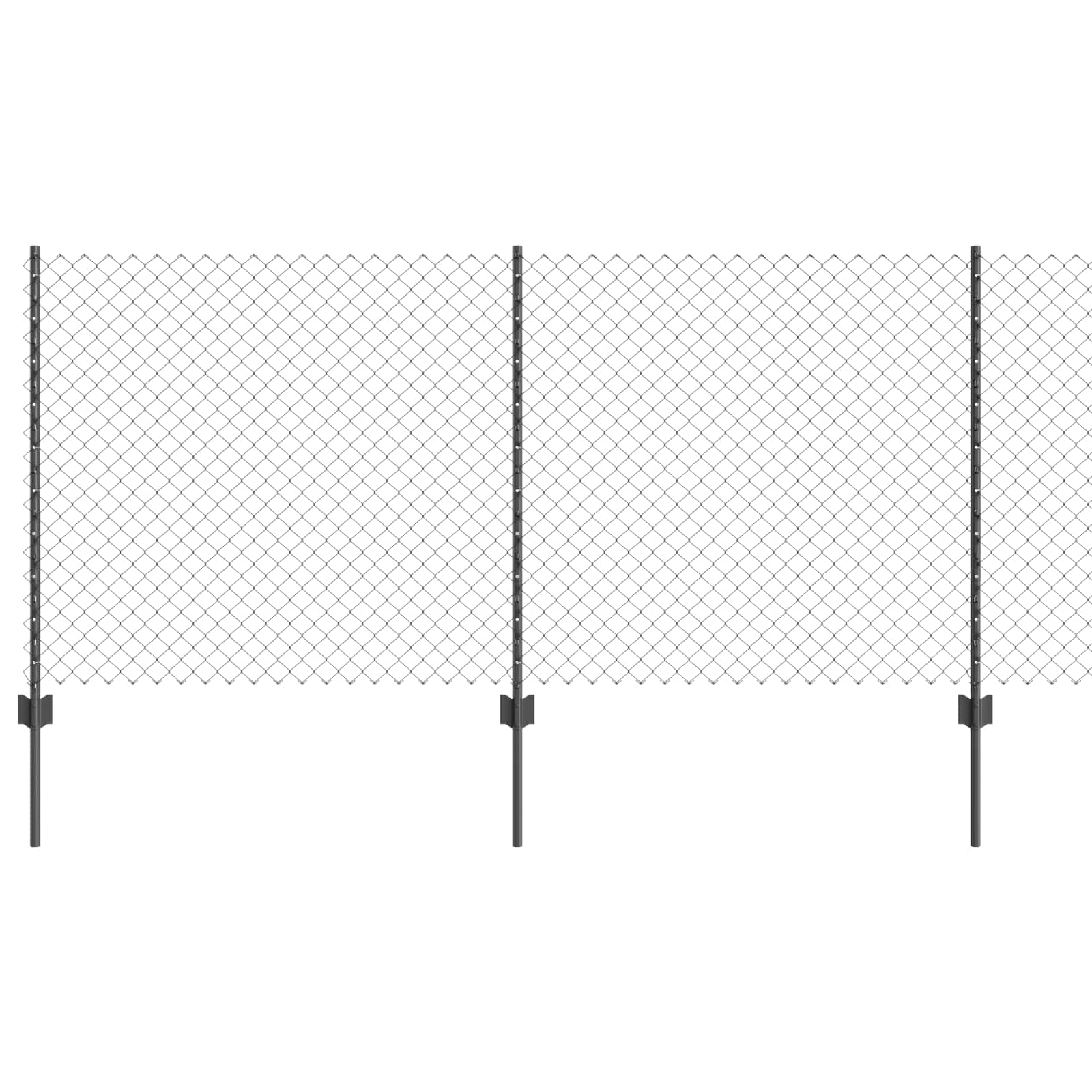 Fence with posts Grey