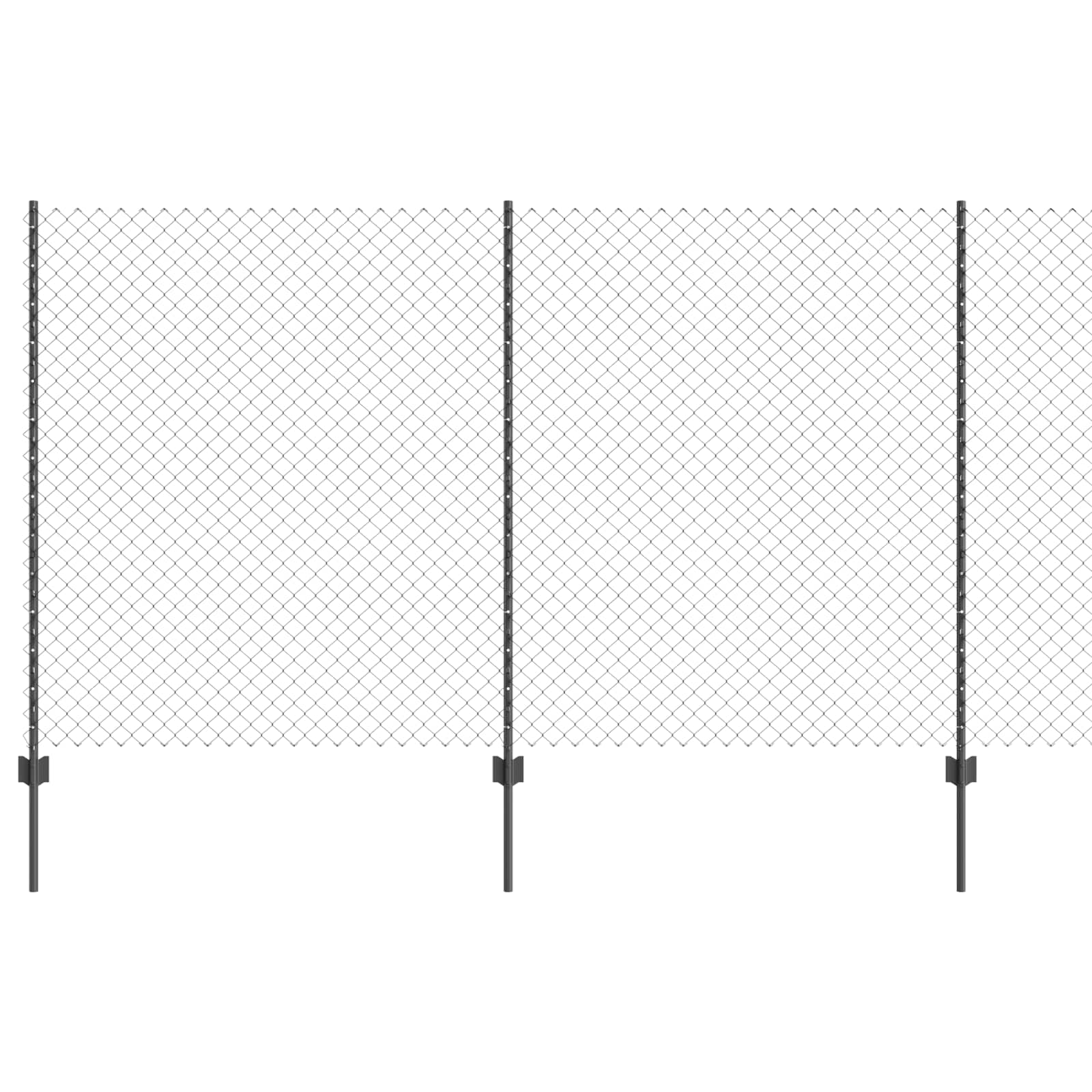 Fence with posts Grey