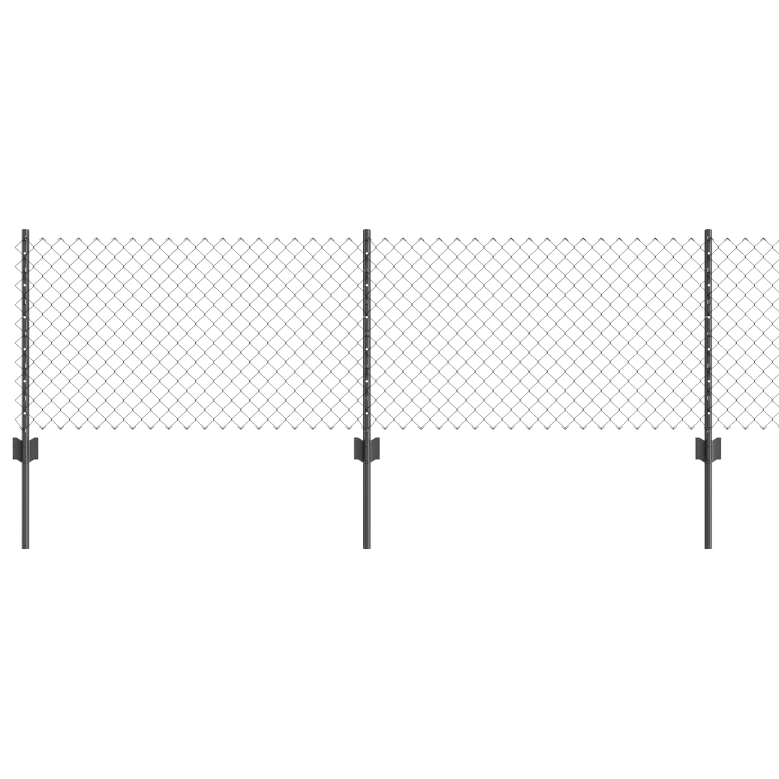 Fence with Posts Grey