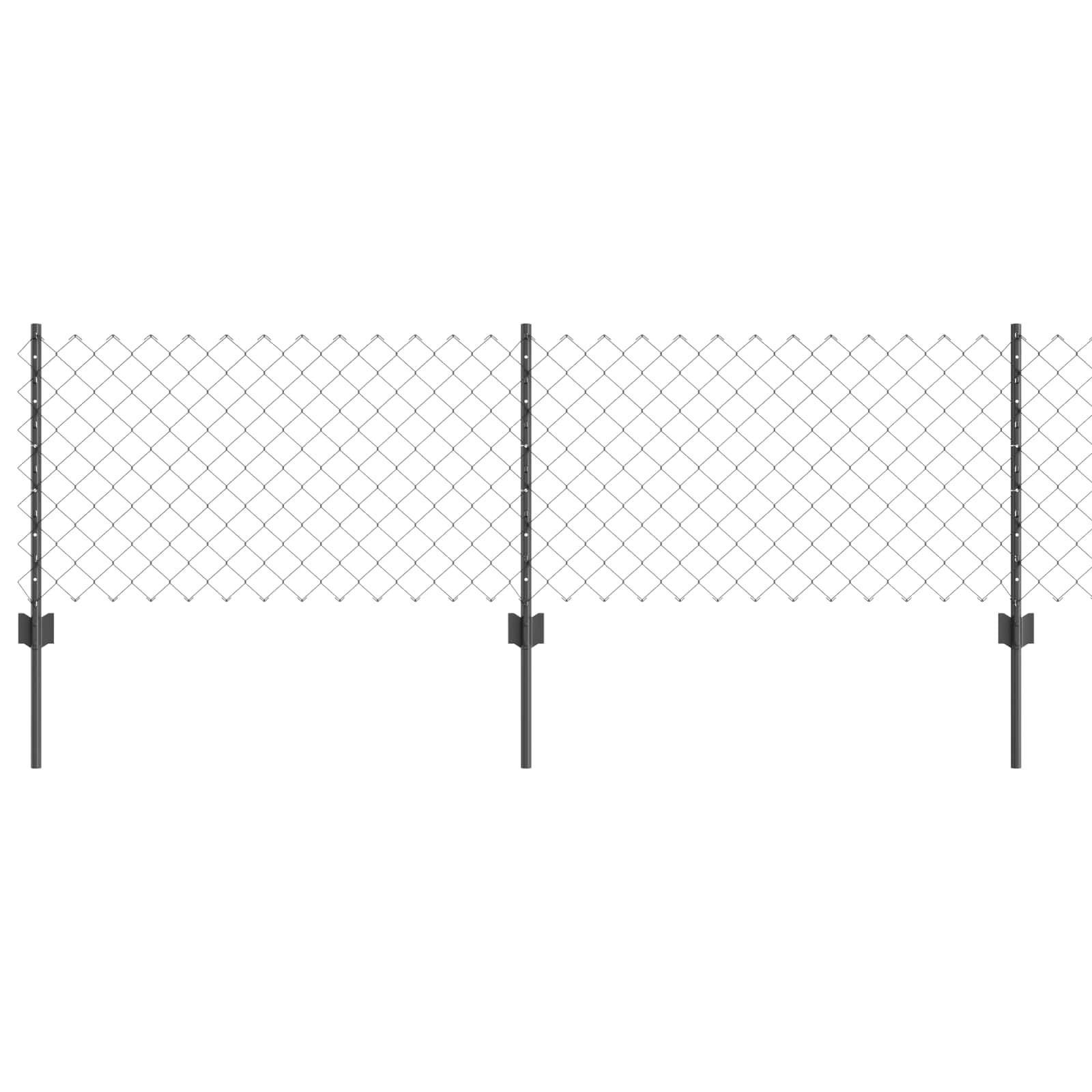 Fence with posts Grey