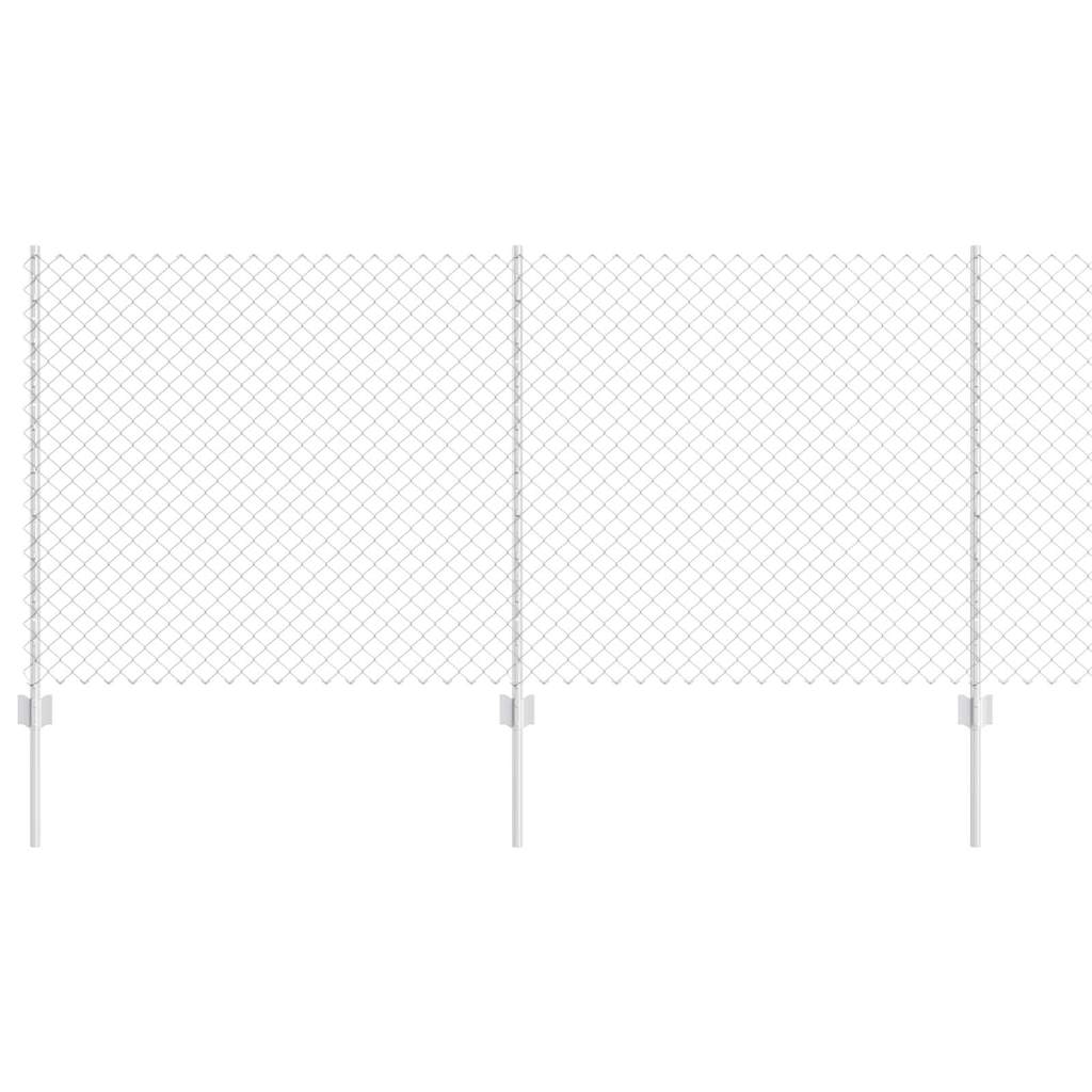 Fence with posts Silver