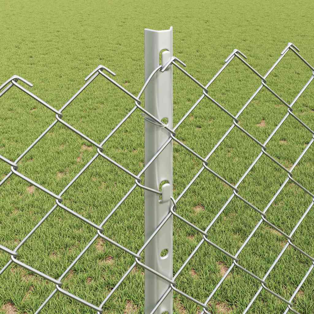 Fence with Posts Silver