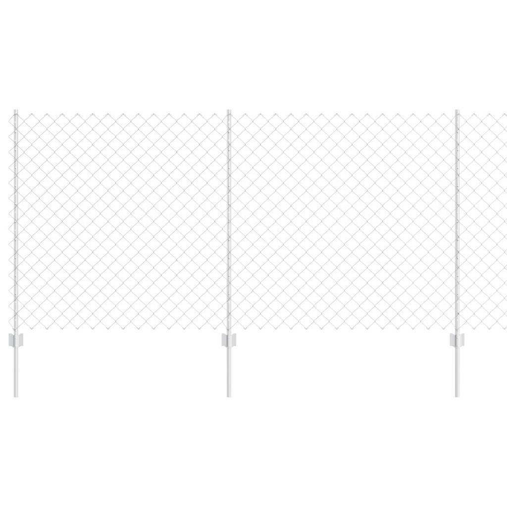 Fence with posts Silver
