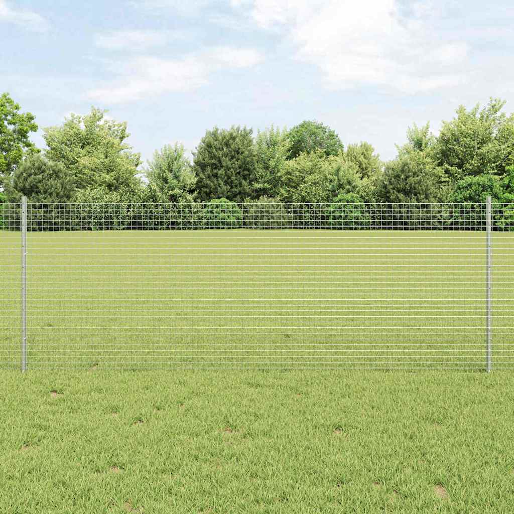 Fence with Posts Silver