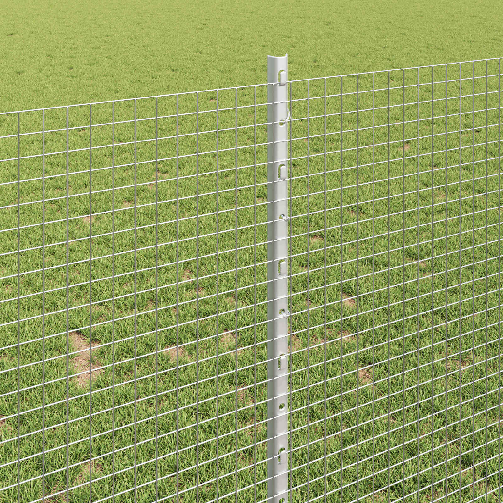 Fence with Posts Silver