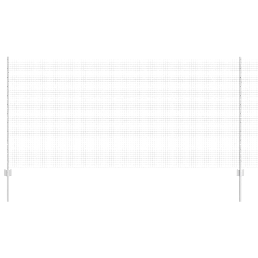 Suvirintas vielos tvora su stulpeliais 25 x 1,2 m Sidabrinė
