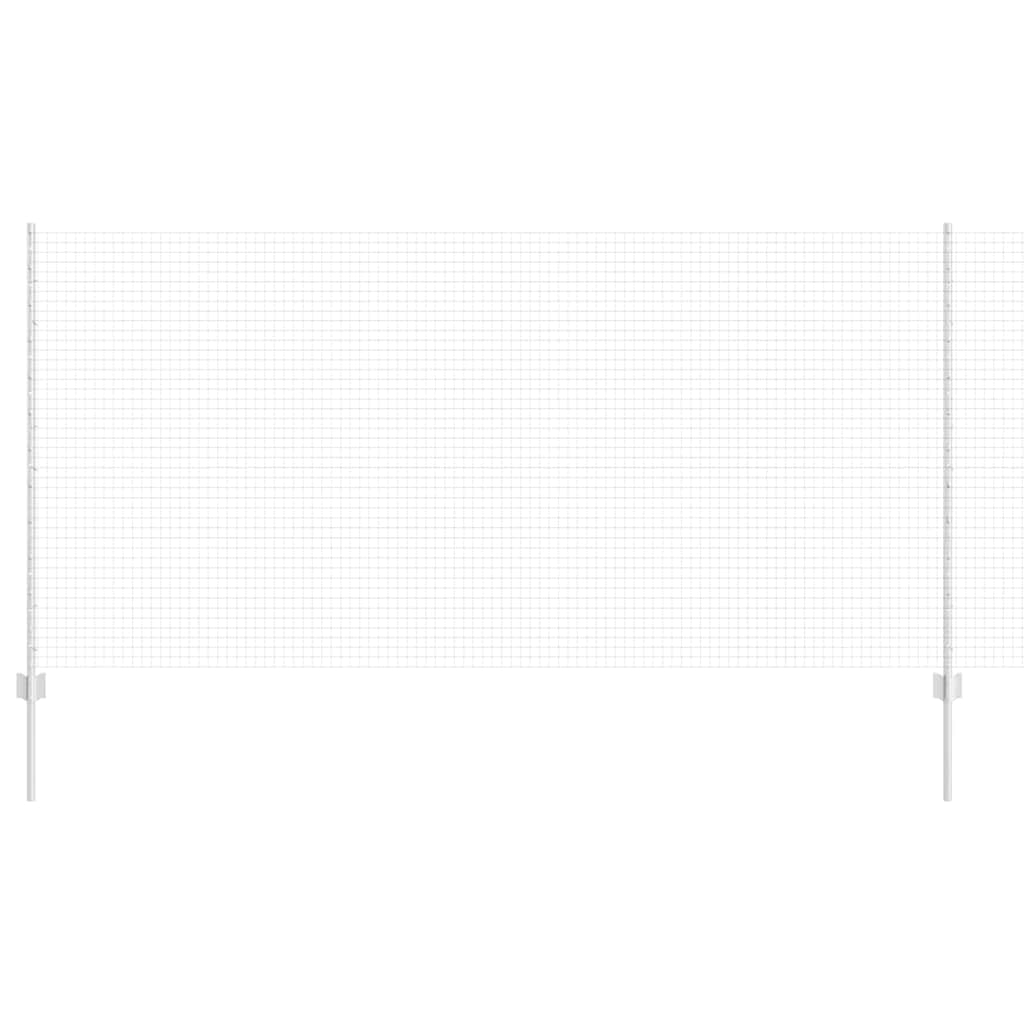 Suvirintas vielos tvora su stulpeliais 25 x 1,2 m Sidabrinė