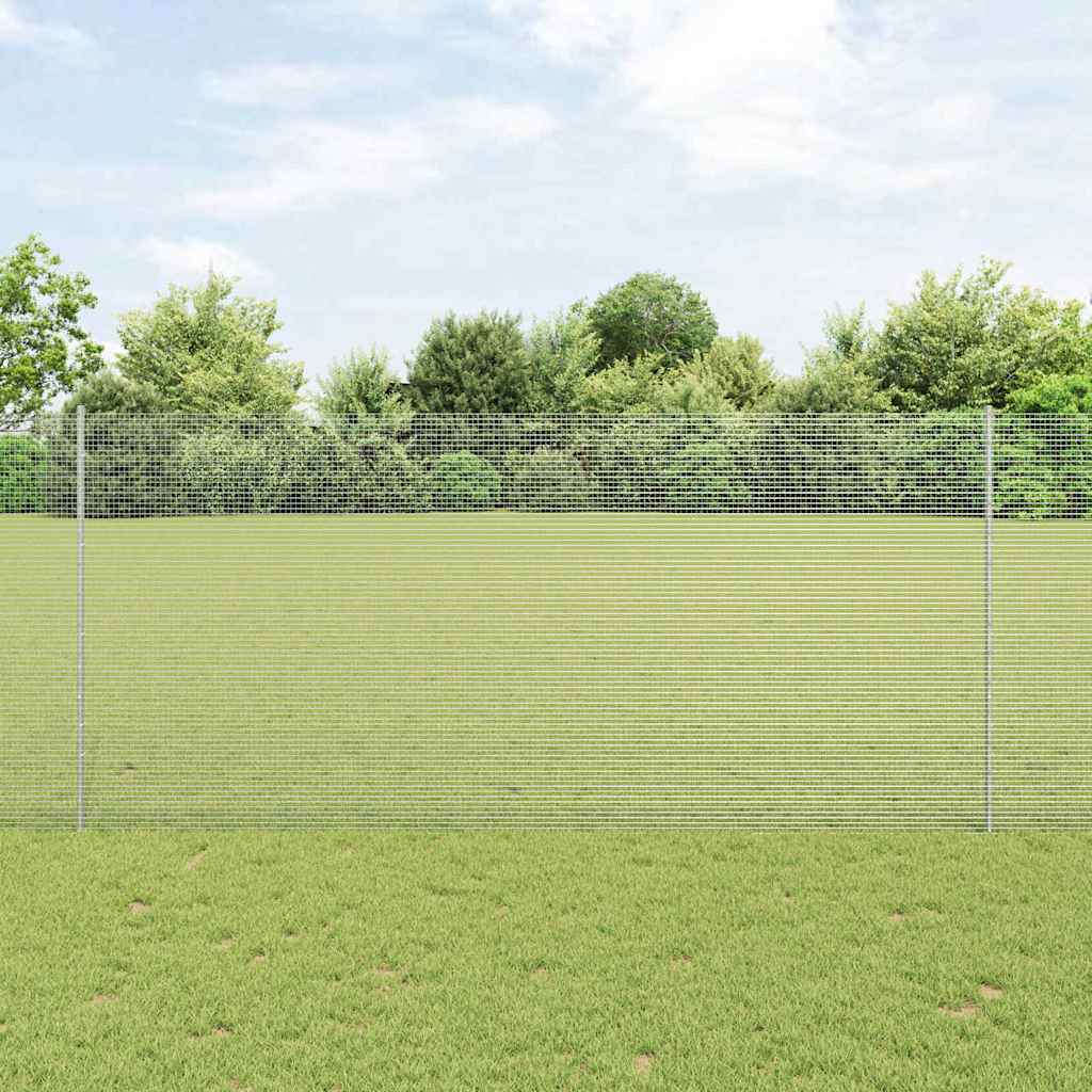 Fence with posts Silver