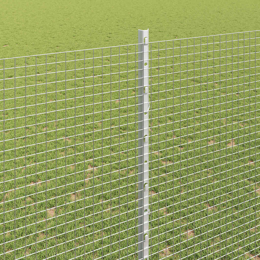Suvirintas vielos tvora su stulpeliais 25 x 1,5 m Sidabrinė
