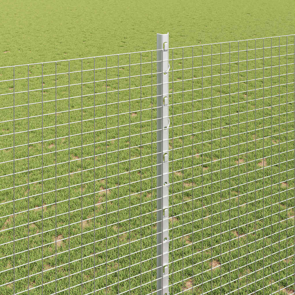 Suvirintas vielos tvora su stulpeliais 25 x 1,5 m Sidabrinė