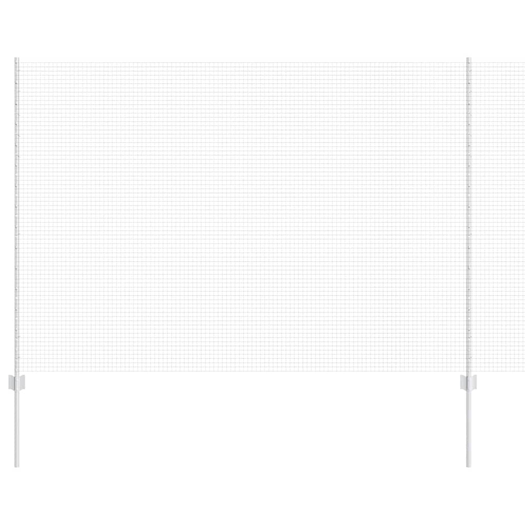 Suvirintas vielos tvora su stulpeliais 25 x 1,5 m Sidabrinė